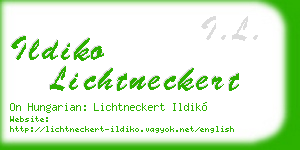 ildiko lichtneckert business card